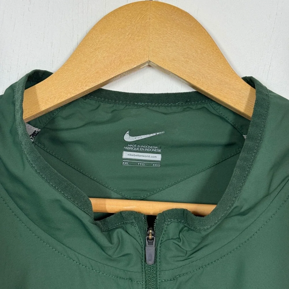 Nike Baylor Bears Mens XXL Green Quarter Zip Windbreaker Jacket BU NCAA Sports